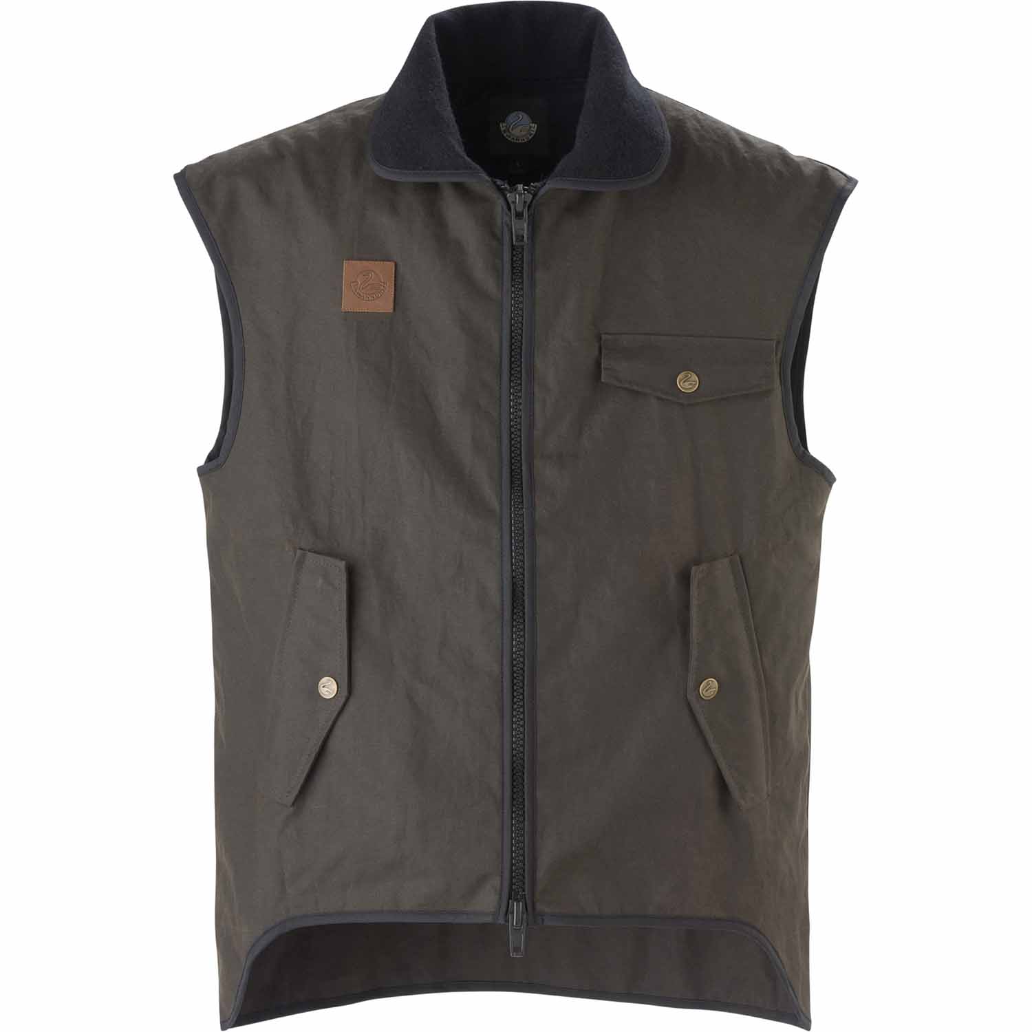 Swanndri Men's Levels Oilskin Vest with 